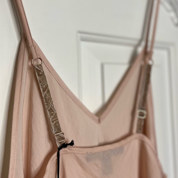NWT Midnight Bakery Satin Bias Cut Chemise Slip Dress XS Rose - Picture 4 of 14